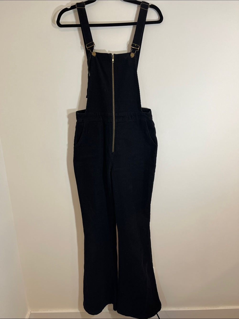 Stelen zip-front overalls jumpsuit Large